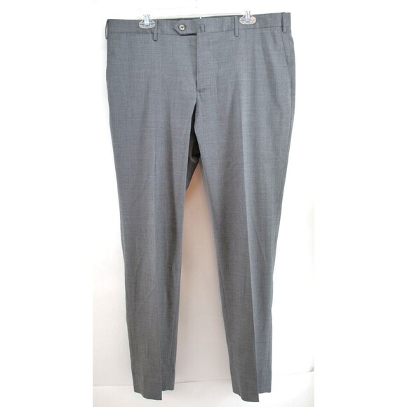 PT Torino Slim Fit Leg Pants Gray Men EU54 US 38 Trousers‎ Techno Washable Wool - Picture 1 of 11
